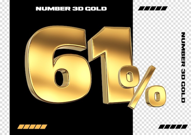 PSD discount creative composition 3d golden sale symbol with decorative objects