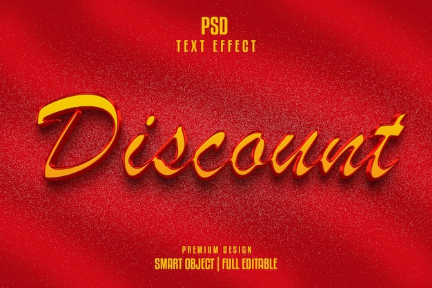 Discount Editable 3D Text Effect