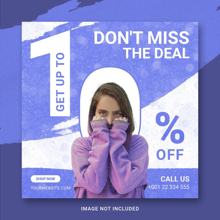 Discount fashion sales winter collection social media post template