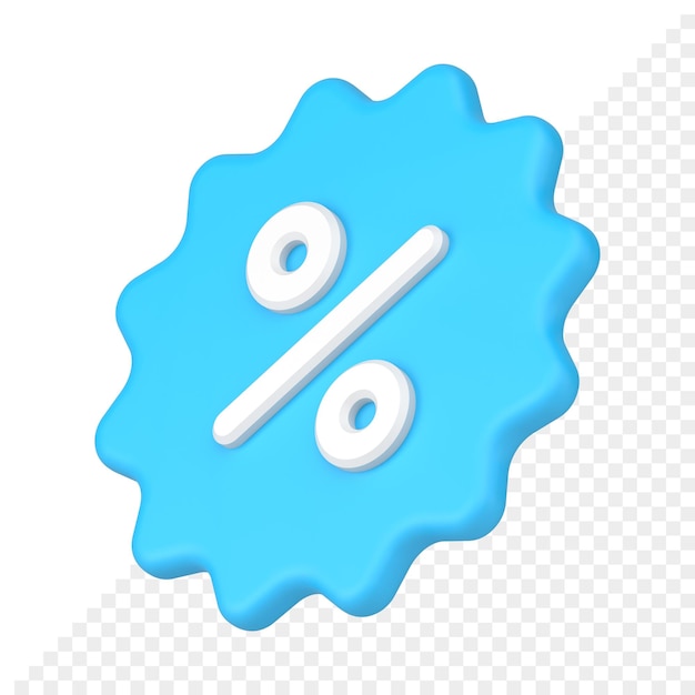 Discount label 3d icon