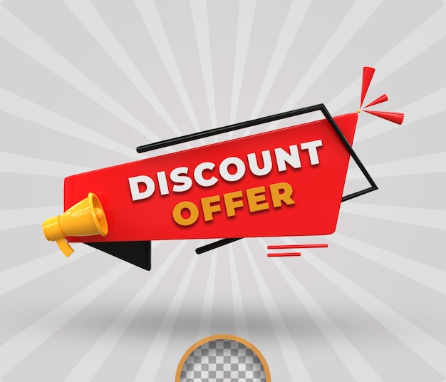 Etichette sconto e tag offerta speciale rosso 3d rendering nuovi badge tag offerta