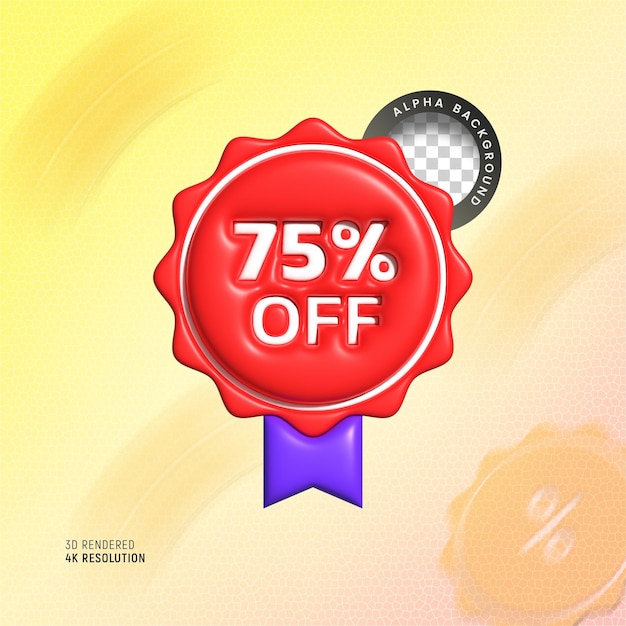 Discount labels and tag special offer red 3d rendering new offer tags badges