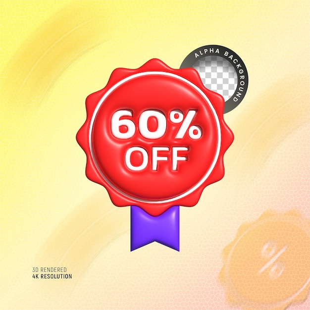 PSD discount labels and tag special offer red 3d rendering new offer tags badges
