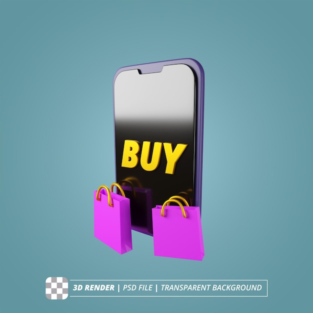 DISCOUNT MOBILE 3D RENDER ISOLATED IMAGES
