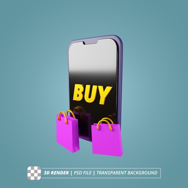 PSD discount mobile 3d render isolated images