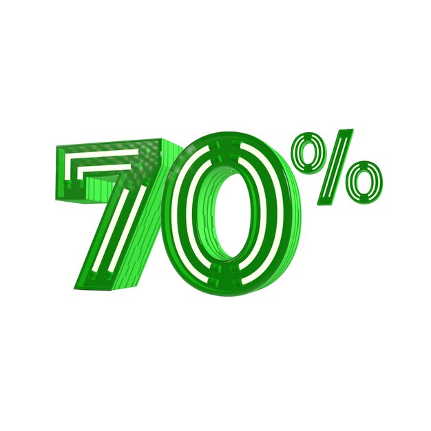 Discount percent 3d illustration