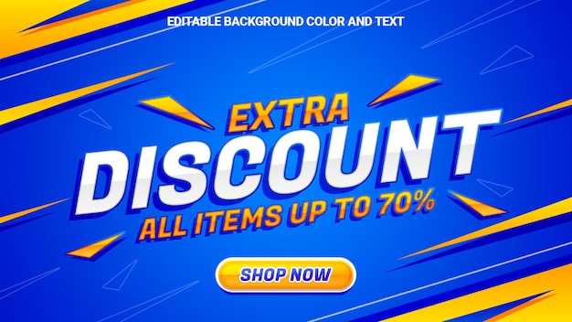Discount promotion banner template design