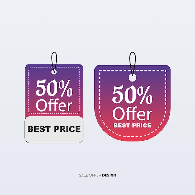 PSD discount sale and price tag design