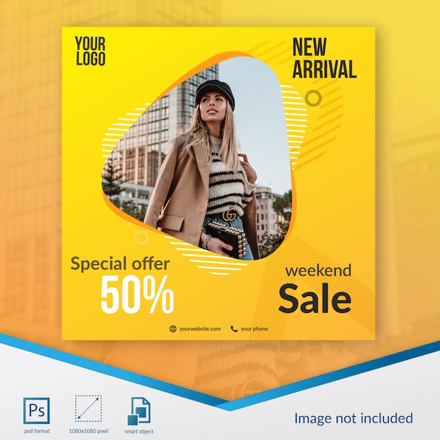 Discount sale special social media template