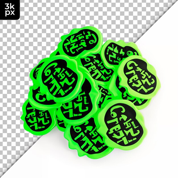 Discount stickers isolated on transparent background