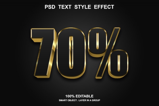 discount text effect style editable