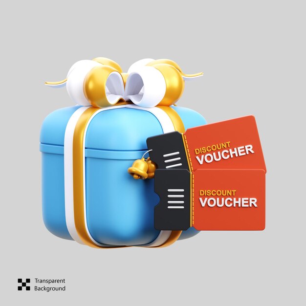 PSD discount voucher 3d icon