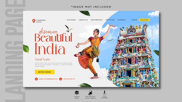 Discover the India landing page template