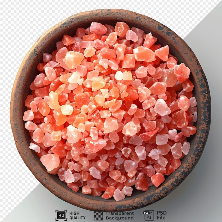 Discover Stunning Pink Himalayan Salt Crystals with Transparent Background HighResolution Images