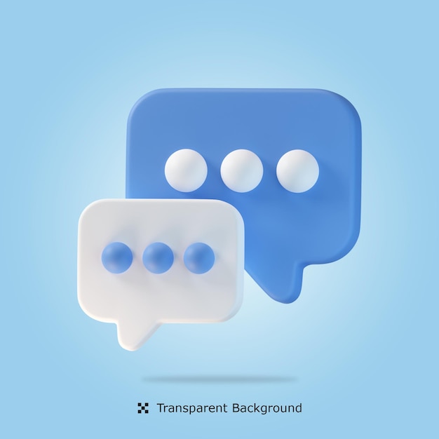 Discussion chat 3d icon illustration