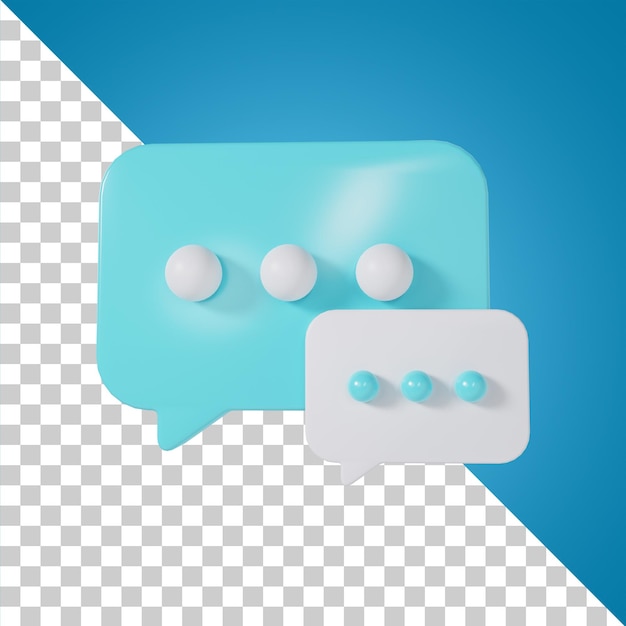 Discussion Chat Icon 3d Rendering