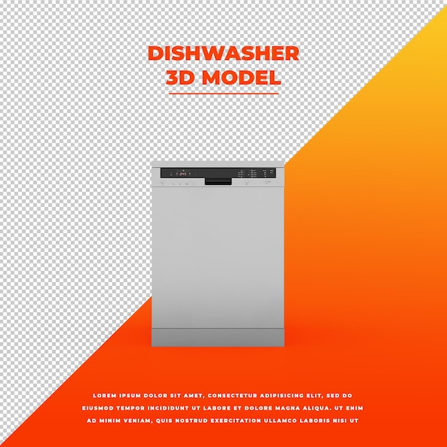 PSD 3d модель посудомоечной машины