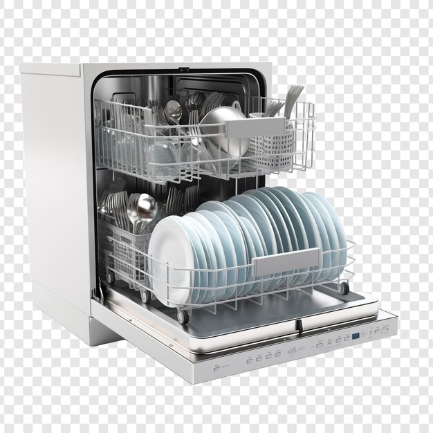 PSD dishwasher isolated on transparent background