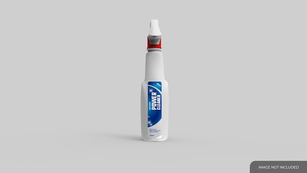 PSD mockup di bottiglia di plastica detergente disinfettante