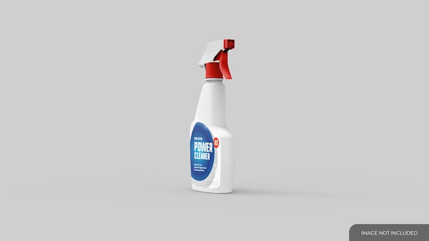 PSD mockup di bottiglia di plastica detergente disinfettante