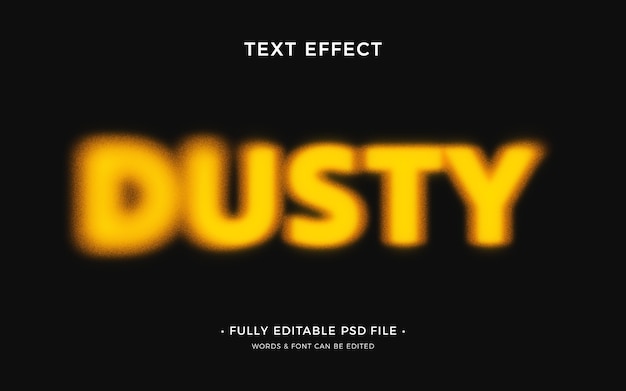 PSD disorted grain text effect