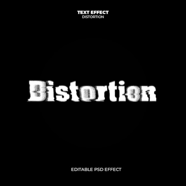 disortion text psd effect