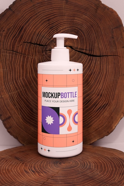 PSD dispenser bottle mockup design