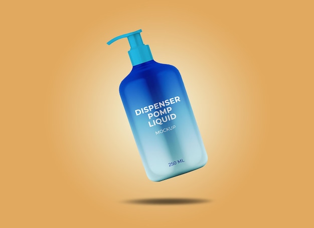 PSD dispenser pomp liquid bottle mockup