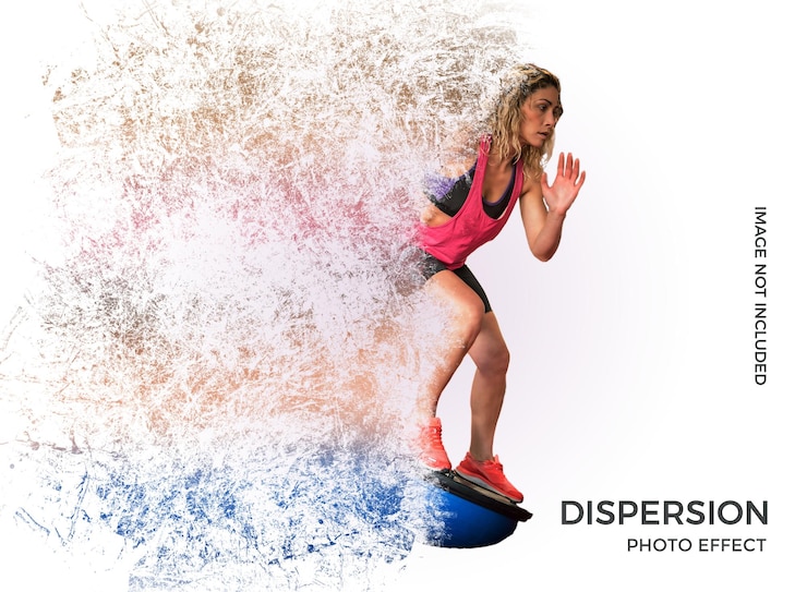 PSD dispersie foto effect premium
