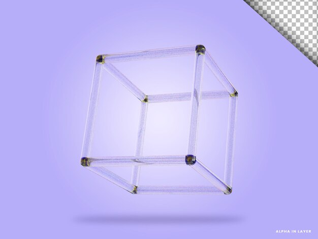 Dispersie glas abstracte vorm 3d illustratie