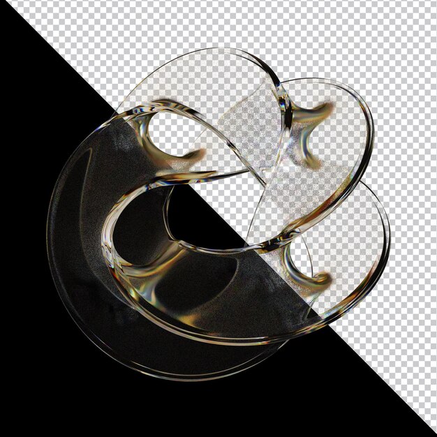 PSD dispersieglas abstract shape 3d-illustratie met levendige kleuren