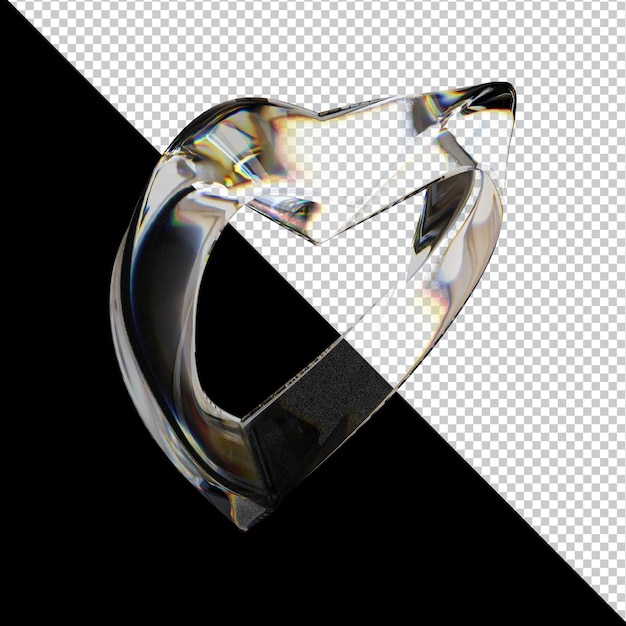 Dispersieglas Abstract Shape 3D-illustratie met levendige kleuren