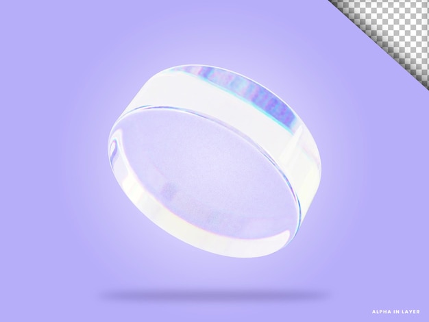 dispersion glass abstract shape 3d illustration