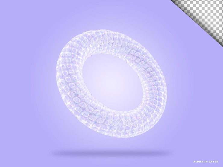 PSD dispersion glass abstract shape 3d illustration