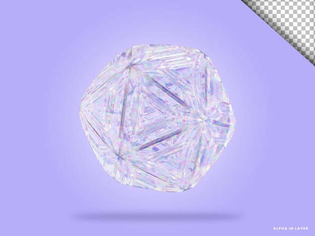 dispersion glass abstract shape 3d illustration