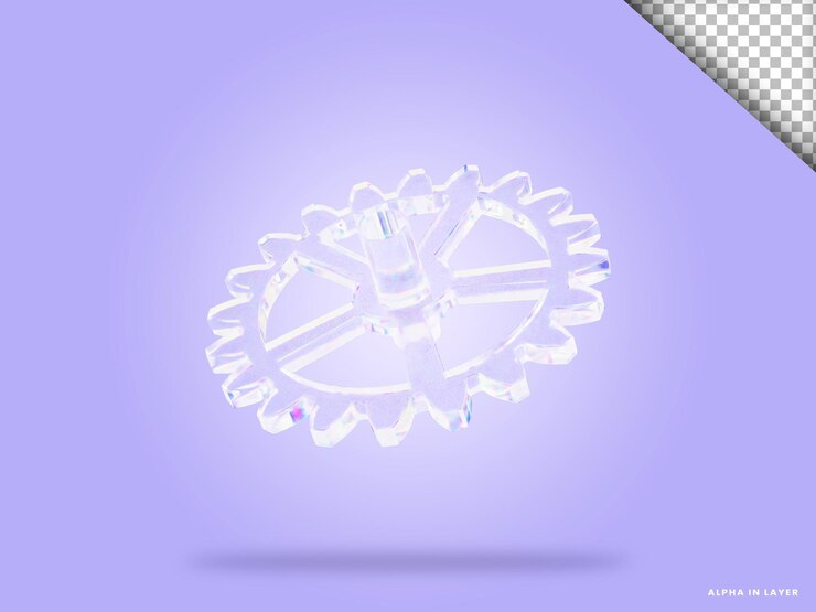 PSD dispersion glass abstract shape 3d illustration