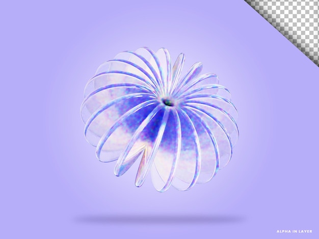 dispersion glass abstract shape 3d illustration