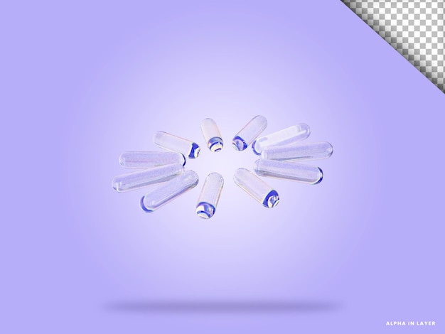 dispersion glass abstract shape 3d illustration