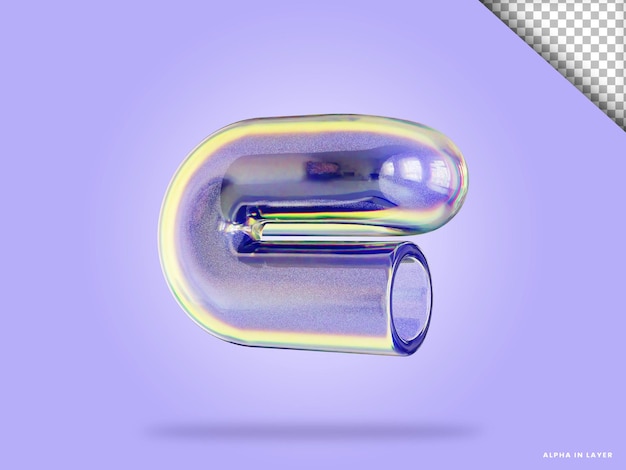 dispersion glass abstract shape 3d illustration