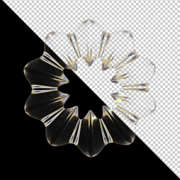 PSD dispersion glass abstract shape 3d illustration