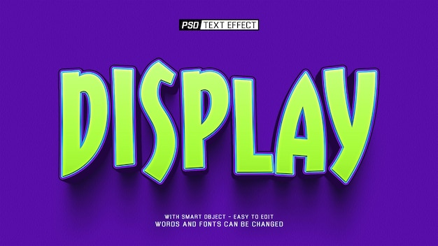 Display 3D Text Effect