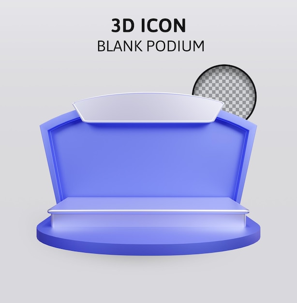 Display blank podiums 3d rendering illustration