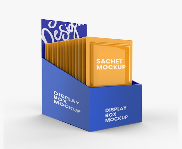 Display box con bustina mockup