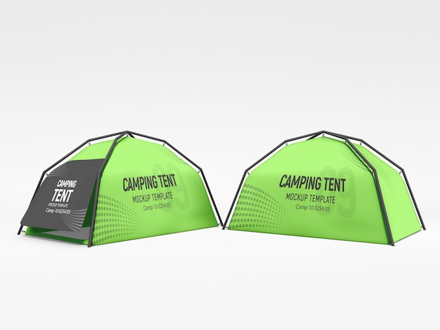 Display camping tent mockup