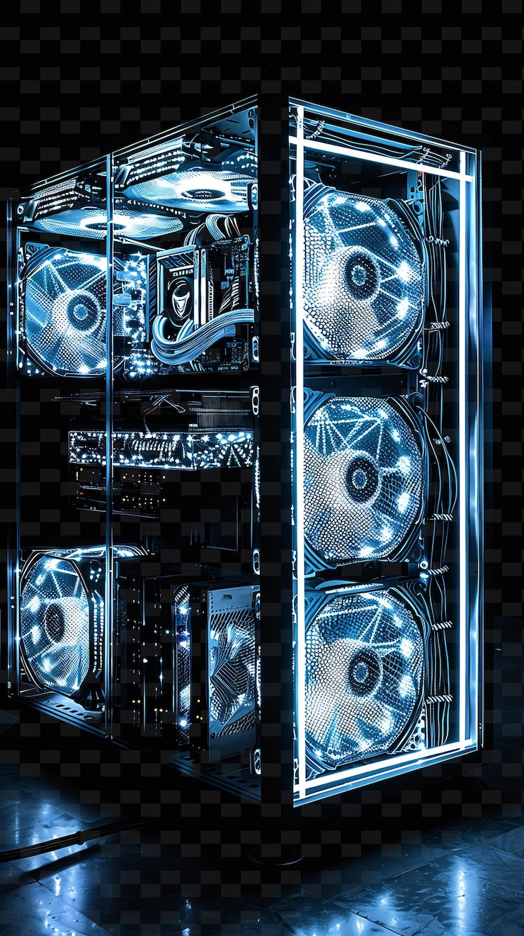PSD a display of led lights for the brand of electronic equipment