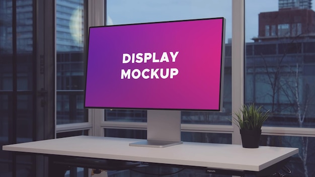 Display mockup scherm mockup monitor mockup setup mockup gaming setup