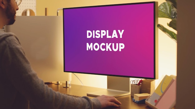 PSD display mockup screen mockup monitor mockup setup mockup gaming setup