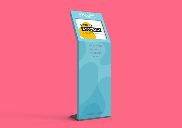 PSD display mockup with monitor for advertising and promotional sales.