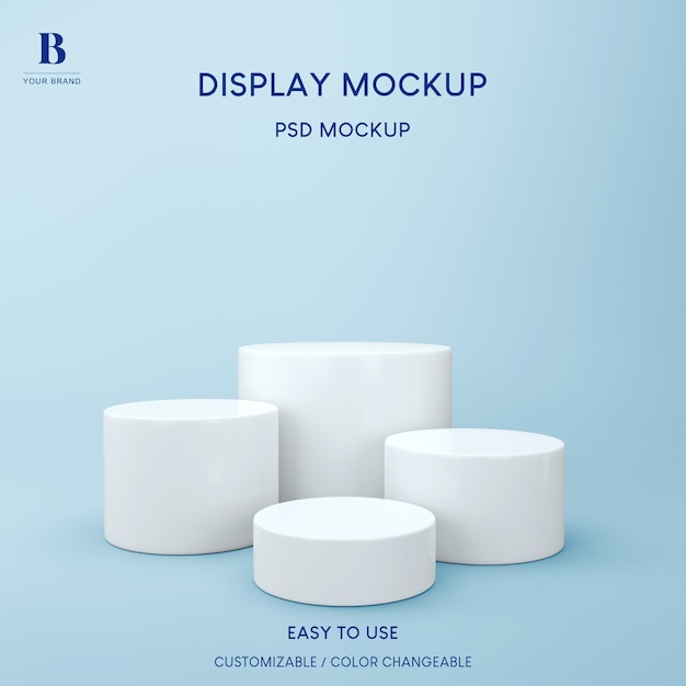 Display podium minimal for product backdrop 3d rendering