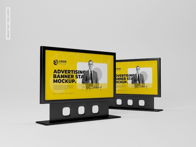 Display reclame banner mockup ontwerp